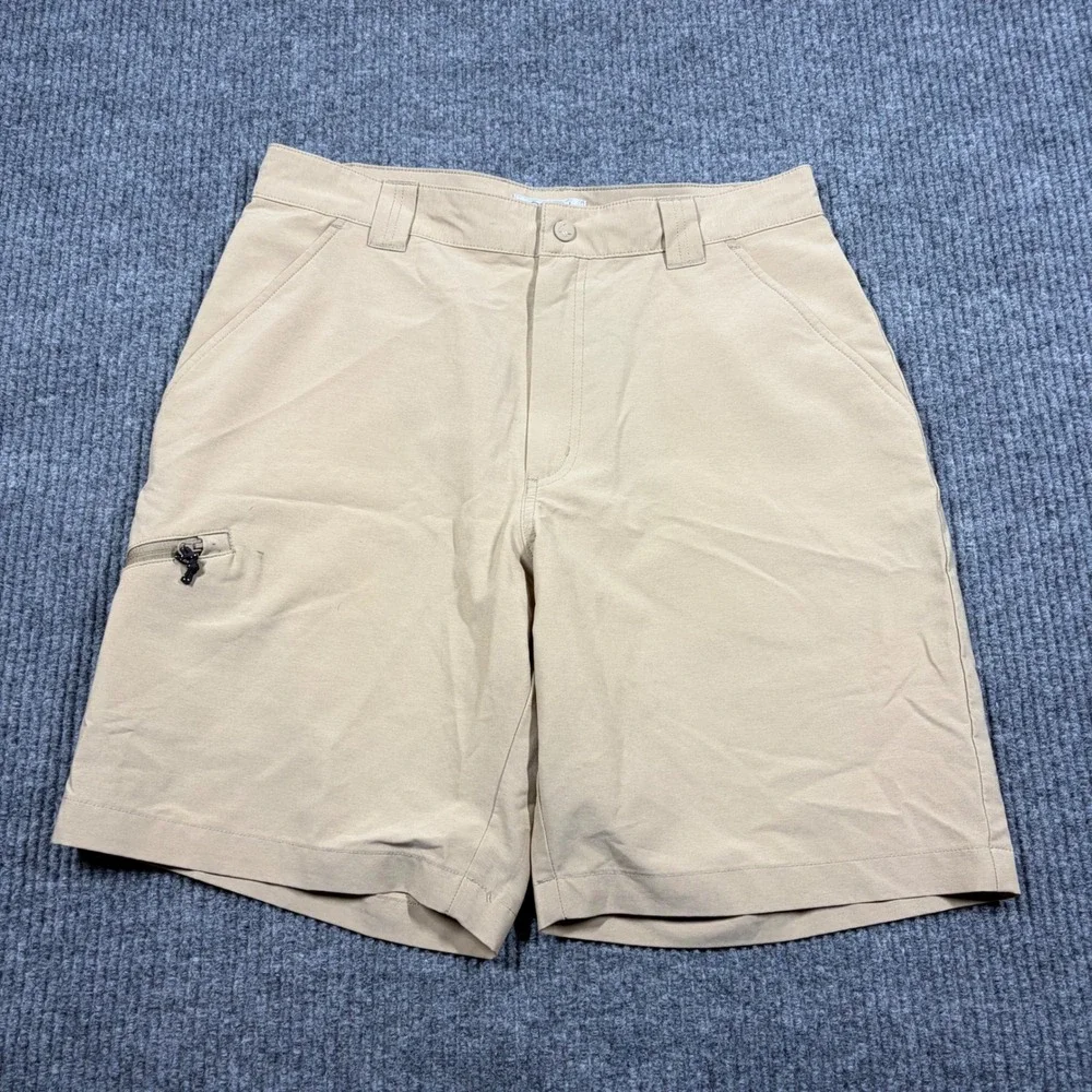 Ocean Coast Shorts Mens 32 Khaki Tan Hybrid Performance Fishing RN31104
